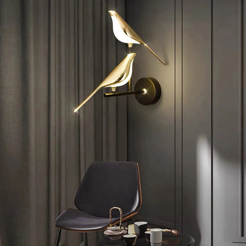 Wall Light - Creative Bird 360° Rotatable LED Wall Lamp Golden Touch Switch SW-36210457 - SWEET-LIGHTS