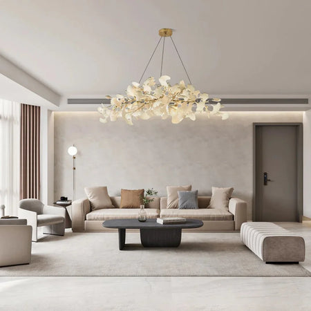 Chandelier - Nordic Modern Long Ginko Leaf Pendant Light for Living Room Dining Room Bedroom Kitchen SW-36210478 - SWEET-LIGHTS
