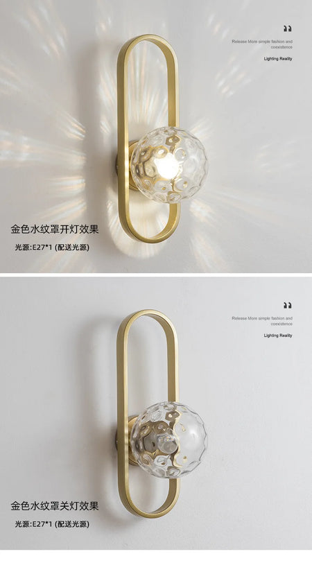 Wall Light - Modern Minimalist LED E27 Wall Sconce Glass SW-36210345 - SWEET-LIGHTS