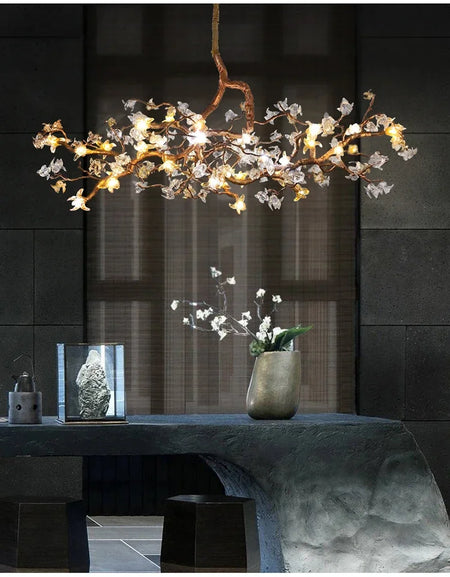 Chandelier - Style Vintage Copper Flower LED Light SW-36210458 - SWEET-LIGHTS