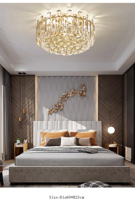 Chandelier - Modern Luxury Clear Amber Crystal Ceiling Lamp Elegant LED Lighting SW-36210234 - SWEET-LIGHTS