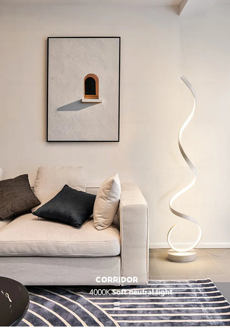 Floor Lamp - Modern LED Strip Minimalist Black White Light SW-36210457 - SWEET-LIGHTS