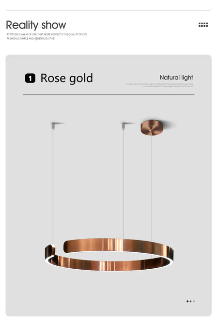 Pendant Light - Nordic Ring Led Pendant Lamps Dimmable Black Gold Home Decor Fixture SW-36210345 - SWEET-LIGHTS