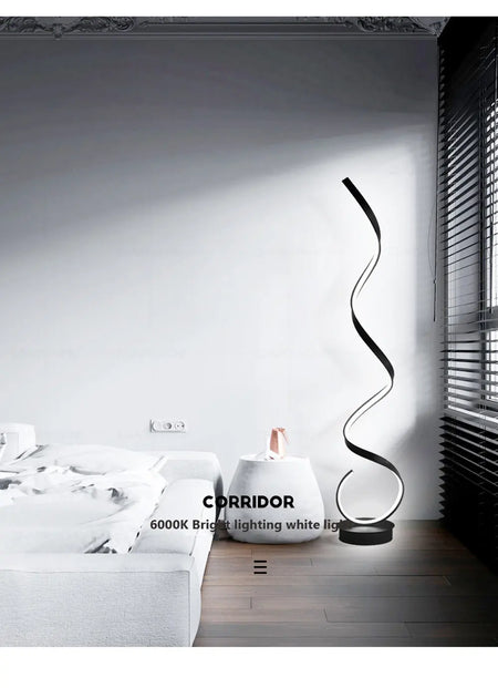 Floor Lamp - Modern LED Strip Minimalist Black White Light SW-36210457 - SWEET-LIGHTS
