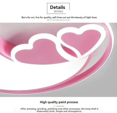 Children Lighting - Heart Shape Ceiling Lights For Girls Room Kids Bedroom Lamp SW-36210345 - SWEET-LIGHTS