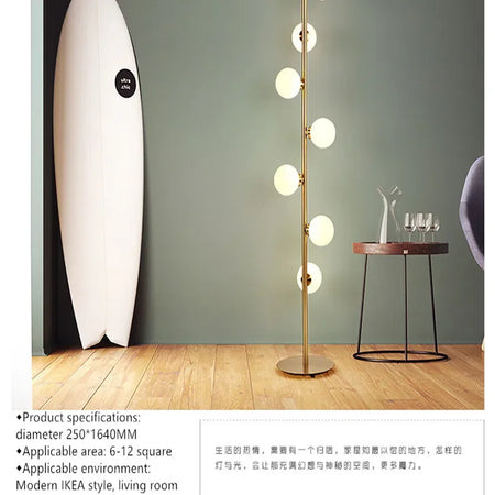 Floor Lamp - Modern LED Living Room Bedside Lamp Glass Ball Nordic Bedroom SW-36210123 - SWEET-LIGHTS