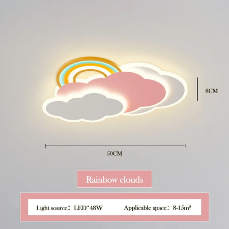 Children Lighting - Rainbow Cloud Ceiling Lights for Pink Girl Bedroom SW-36210348 - SWEET-LIGHTS