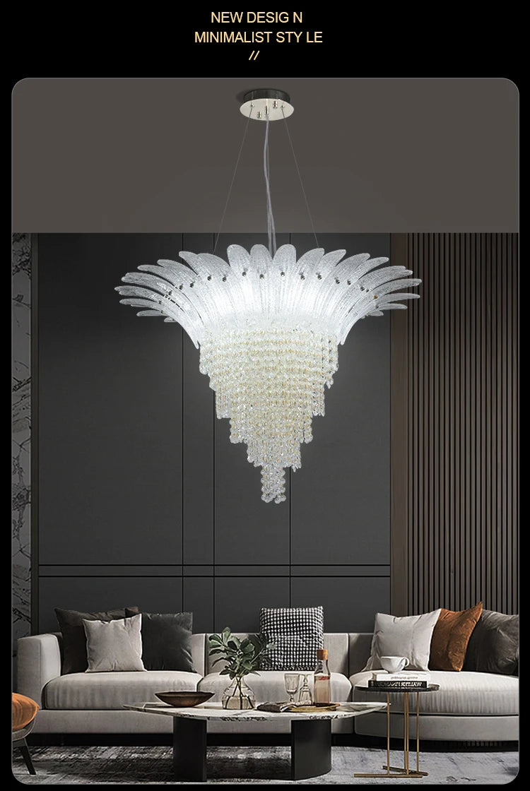 Chandelier - French Designer Crystal Chandelier Adjustable Height SW-36210345 - SWEET-LIGHTS