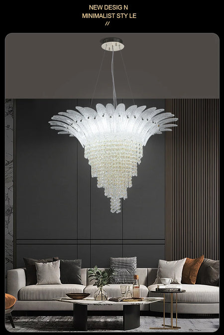 Chandelier - French Designer Crystal Chandelier Adjustable Height SW-36210345 - SWEET-LIGHTS