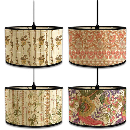 Lampshade - Nordic Style Green Plant Pattern Bamboo Art SW-36210457 - SWEET-LIGHTS
