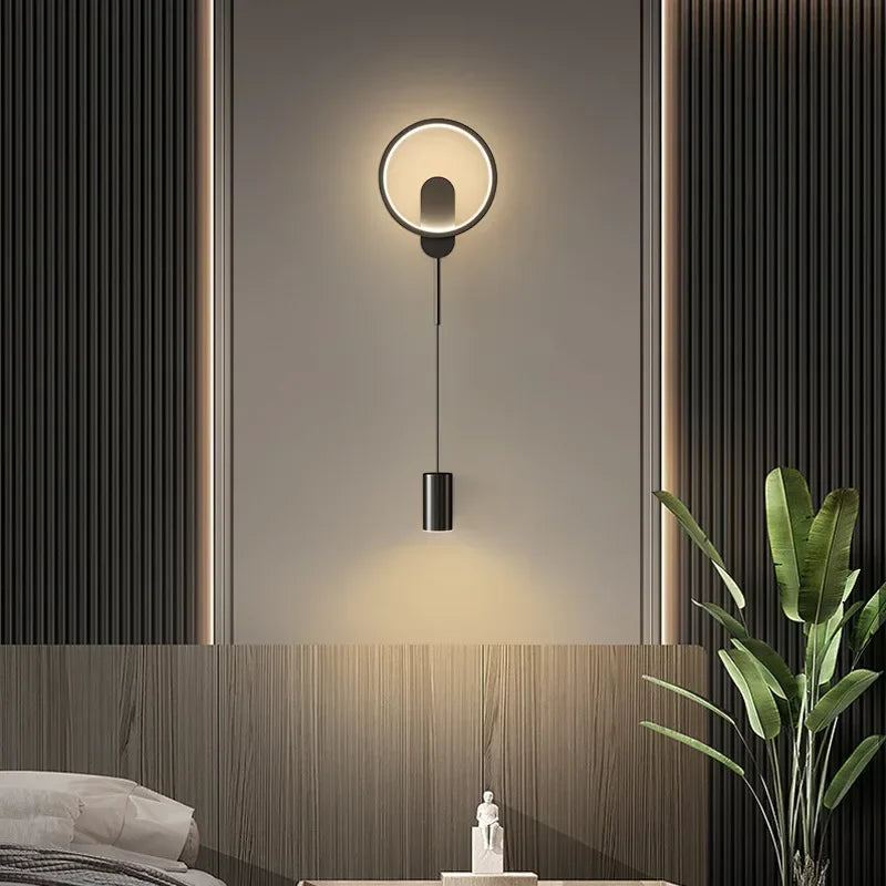 Wall Light - LED Wall Lamp Hallway Aisle Bedroom Sconce Modern Black Gold Fixture SW-36210348 - SWEET-LIGHTS