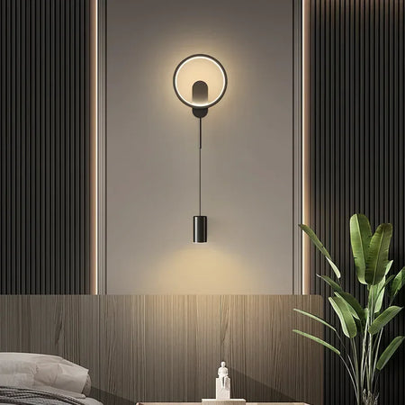 Wall Light - LED Wall Lamp Hallway Aisle Bedroom Sconce Modern Black Gold Fixture SW-36210348 - SWEET-LIGHTS