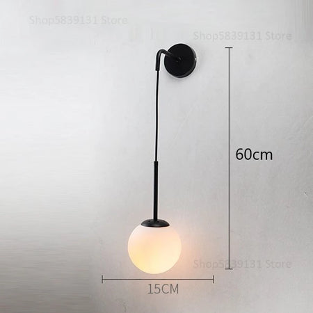 Wall Light - Nordic Modern Vintage Wall Lamps LED Glass Ball Mirror Bedroom Living Room Light Fixtures SW-36210345 - SWEET-LIGHTS