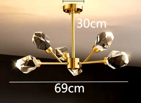 Pendant Light - Nordic All-Copper Molecular Chandelier LED SW-36210347 - SWEET-LIGHTS