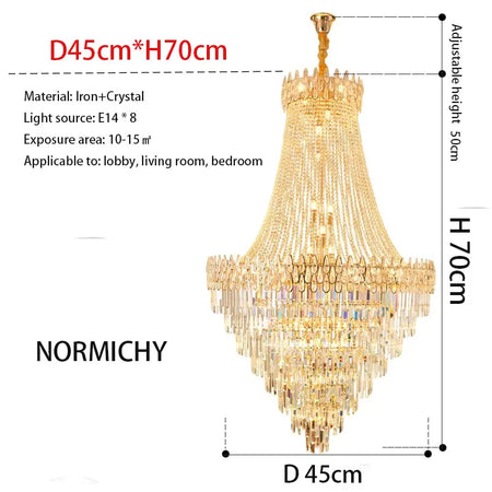 Chandelier - Nordic Modern Crystal Ceiling Light for Villa SW-36210345 - SWEET-LIGHTS