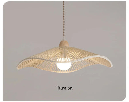 Pendant Light - SANDYHA Japanese Retro Walnut Hemp Rope Lamp SW-36210923 - SWEET-LIGHTS