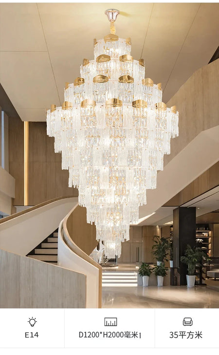Chandelier - French Duplex High-End Crystal Lights For Luxury Living Room SW-36210789 - SWEET-LIGHTS