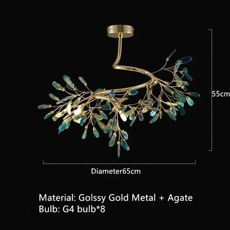 Pendant Light - Firefly Chandelier Agate Postmodern Luxury SW-36210478 - SWEET-LIGHTS