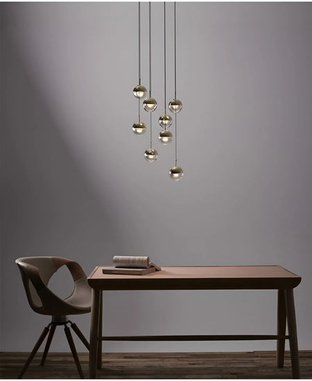 Pendant Light - Creative Round Crystal Dora Long Line for Bedroom and TV Background SW-36214567 - SWEET-LIGHTS