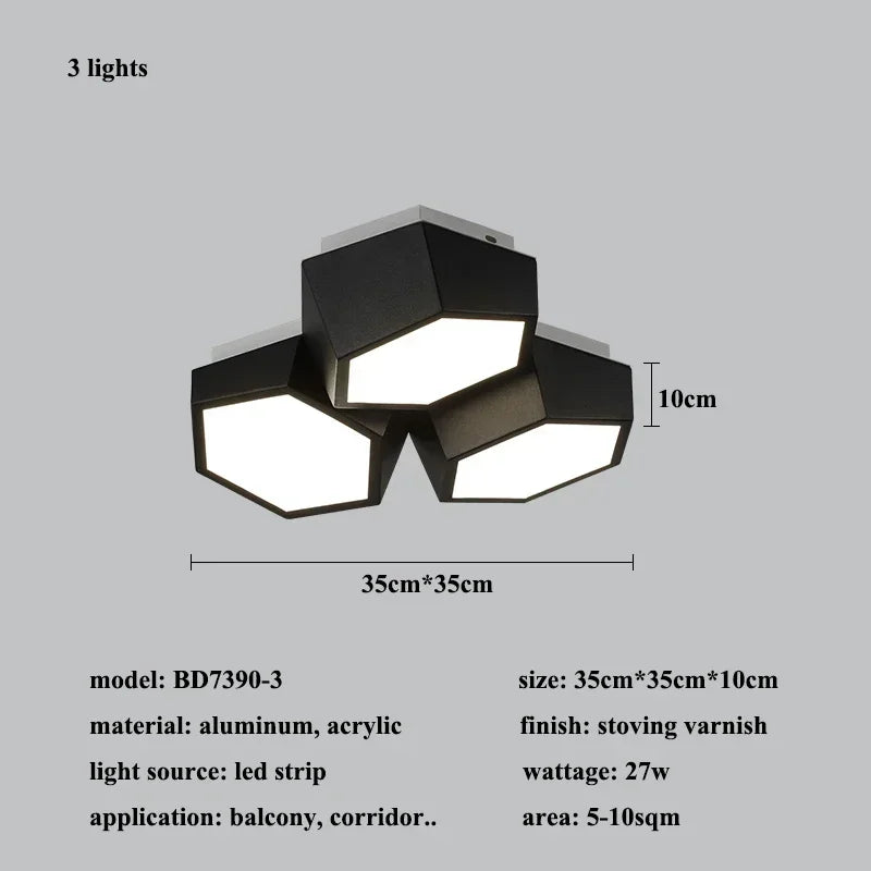 Ceiling Light - Nordic Designer Honeycomb Ceiling Lamp LED Alloy SW-36210345 - SWEET-LIGHTS