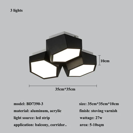 Ceiling Light - Nordic Designer Honeycomb Ceiling Lamp LED Alloy SW-36210345 - SWEET-LIGHTS
