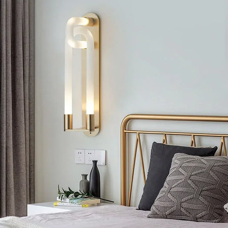 Wall Light - Nordic Art Design LED Wall Lights Gold Black Metal White Acrylic Tube Home Deco Wall Decor SW-36210478 - SWEET-LIGHTS
