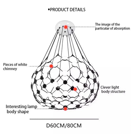 Pendant Light - Fishing Net Design Luxury Chandelier LED Fixture SW-36210458 - SWEET-LIGHTS