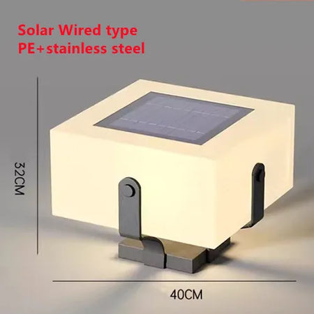 Outdoor Light - Stainless Steel Solar Column Head Pillar Lamp Outdoor Waterproof Garden Light SW-36210478 - SWEET-LIGHTS
