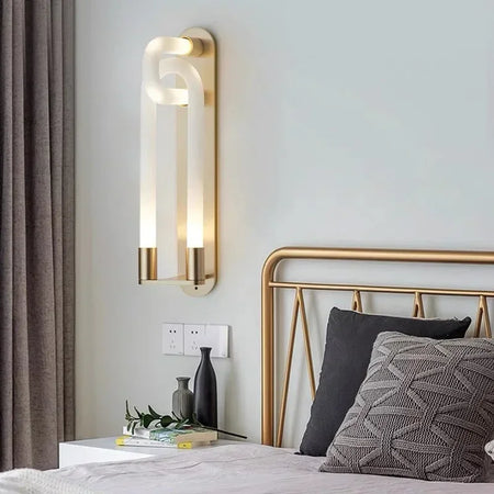 Wall Light - Nordic Art Design LED Wall Lights Gold Black Metal White Acrylic Tube Home Deco Wall Decor SW-36210478 - SWEET-LIGHTS