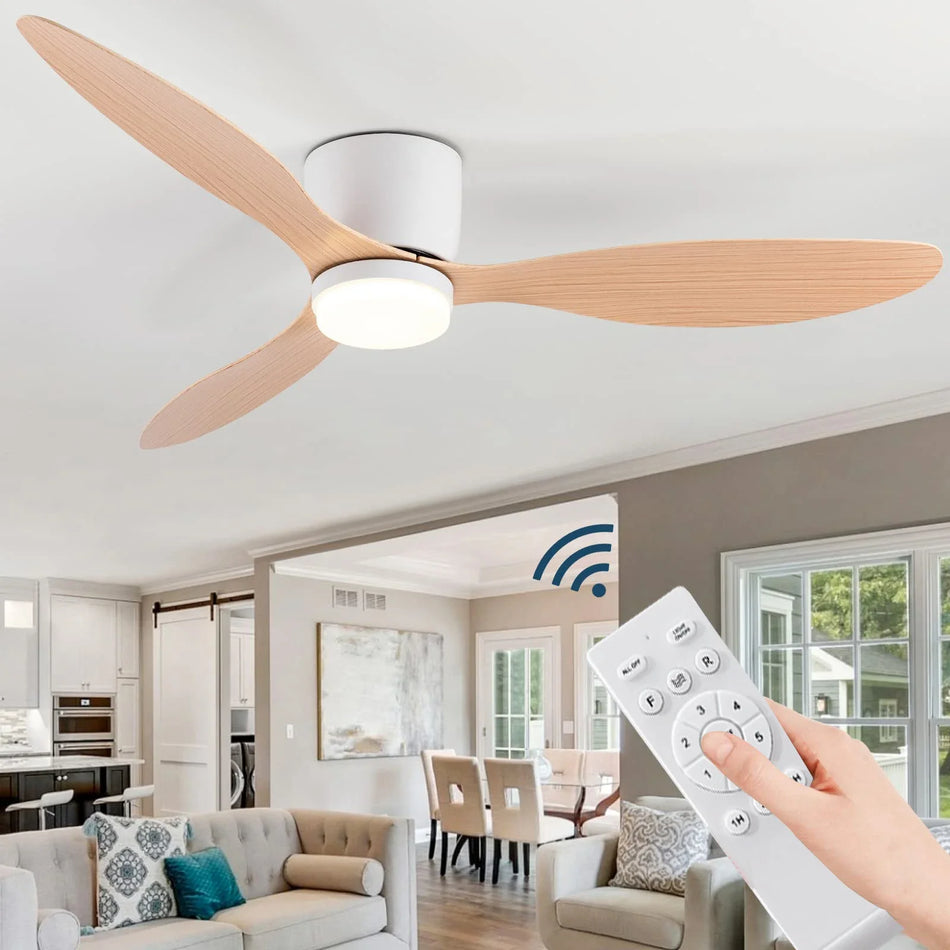 Fans - Modern Led Ceiling Fan 42 52 Inch DC Motor 6 Speeds Remote SW-36210034 - SWEET-LIGHTS