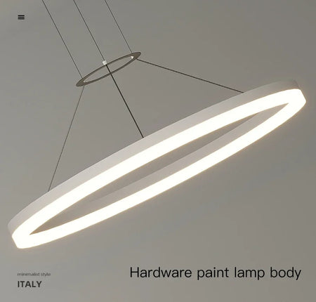 Pendant Light - Modern Minimalist Led Pendant Lamp For Living Room Bedroom Dining Kitchen Black Ring Chandelier SW-36210347 - SWEET-LIGHTS