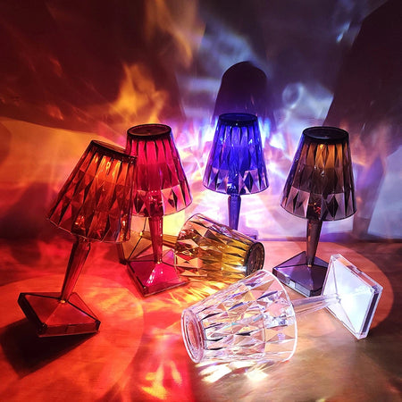 Table Lamp - LED Acrylic Diamond Crystal Decorative Desk Lamp USB Charging Touch Nightlight SW-36210457 - SWEET-LIGHTS