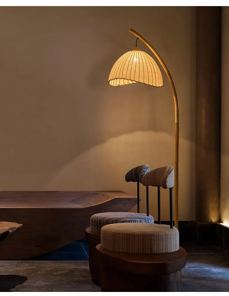 Floor Lamp - Foyer Wabi Sabi Canvas Shades LED Metal Light SW-36211023 - SWEET-LIGHTS