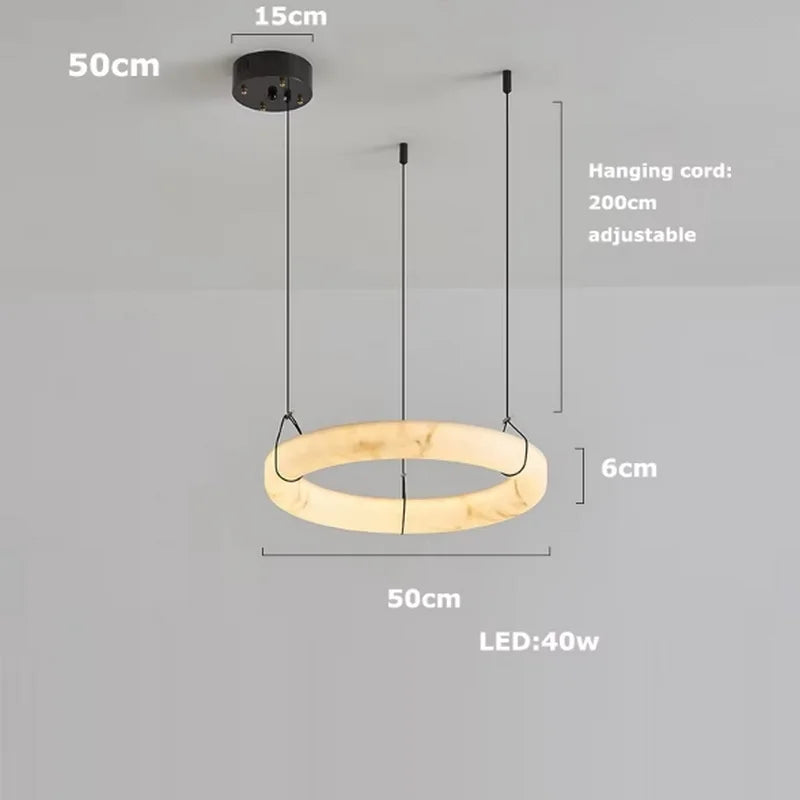 Pendant Light - LED Dimmable Natural Marble Chandelier SW-36210497 - SWEET-LIGHTS