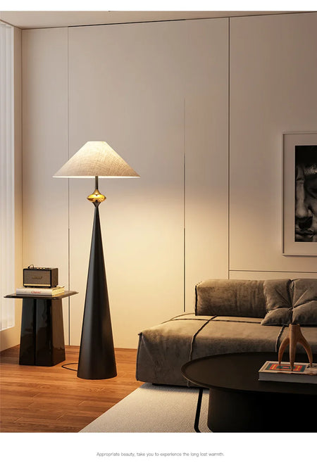 Floor Lamp - Japanese Designer Wabi-sabi Minimalist Cloth Cover Art Stand Lights Living Room Bedroom SW-36210789 - SWEET-LIGHTS