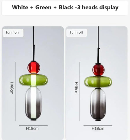 Pendant Light - Modern Candy Glass Italian Hanging Lamp for Loft Kitchen and Restaurant Decor SW-36210345 - SWEET-LIGHTS