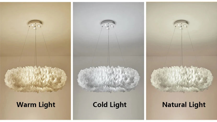 Pendant Light - Nordic Goose Feather LED Chandelier Home Decor SW-36210345 - SWEET-LIGHTS