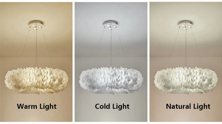 Pendant Light - Nordic Goose Feather LED Chandelier Home Decor SW-36210345 - SWEET-LIGHTS