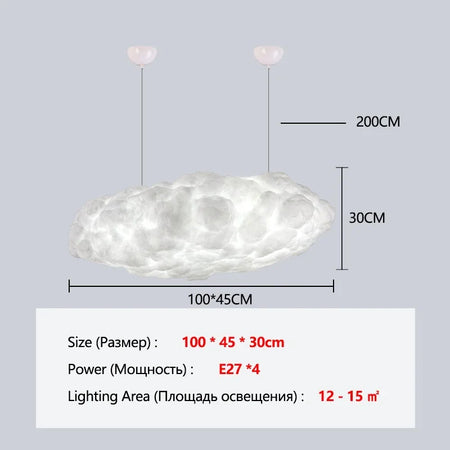 Pendant Light - Modern White Floating Cloud Pendant Light SW-36210324 - SWEET-LIGHTS