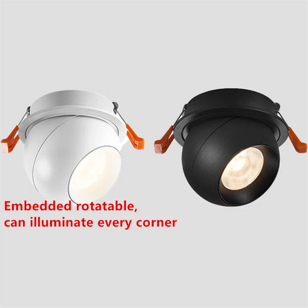 Spotlight - Embedded Rotating LED Downlights 7W9W12W15W20W Anti Glare COB Spot Lights AC90-260V SW-36210453 - SWEET-LIGHTS