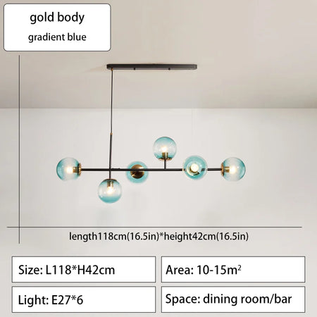 Pendant Light - Modern Minimalist Glass Ball Chandelier For Dining Room Kitchen Island Living Room SW-36210345 - SWEET-LIGHTS