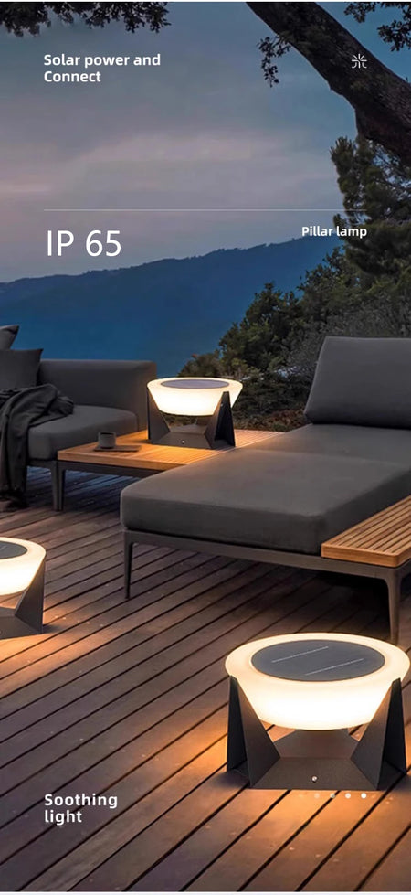 Outdoor Light - LED Remotely Controlled Solar Column Lamp Dimmable Waterproof SW-36210425 - SWEET-LIGHTS