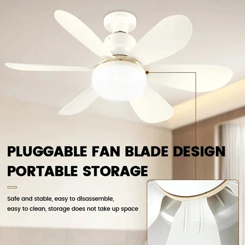 Fans - Smart 2 In 1 Ceiling Fan With Remote Control Energy-saving Lighting E27 SW-36210345 - SWEET-LIGHTS