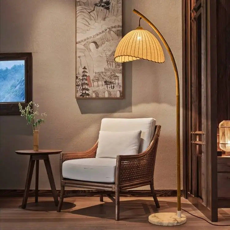 Floor Lamp - Foyer Wabi Sabi Canvas Shades LED Metal Light SW-36211023 - SWEET-LIGHTS