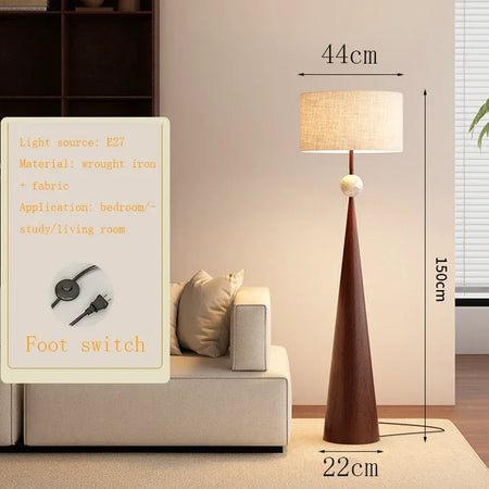 Floor Lamp - Japanese Designer Wabi-sabi Minimalist Cloth Cover Art Stand Lights Living Room Bedroom SW-36210789 - SWEET-LIGHTS