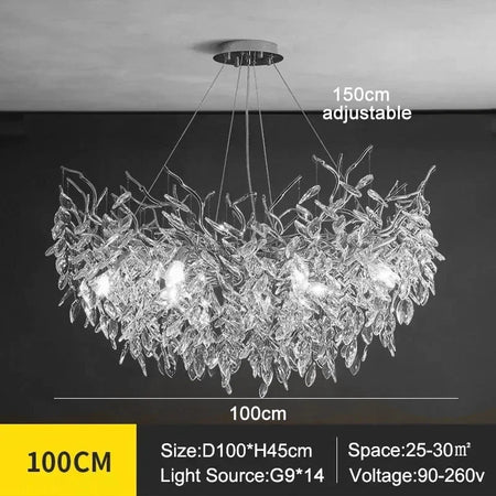 Pendant Light - Modern Luxury Crystal Branches Chandelier LED Fixture SW-36210457 - SWEET-LIGHTS