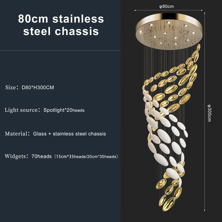 Chandelier - Luxury Lustre Bowl Hanging Chandelier Golden Dragon Egg SW-36210678 - SWEET-LIGHTS