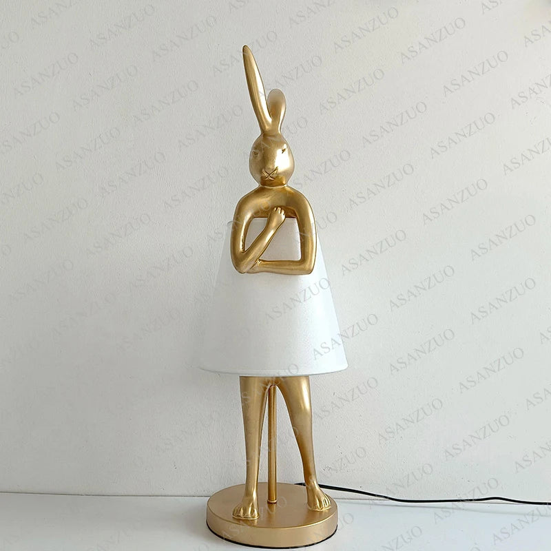 Table Lamp - Vintage Bathing Rabbit Design Resin Hare Lamp SW-36210345 - SWEET-LIGHTS