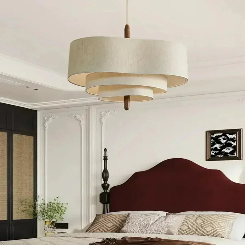 Pendant Light - Japanese Wabi Sabi Cloth Ceiling Chandelier LED Fixture SW-36210458 - SWEET-LIGHTS