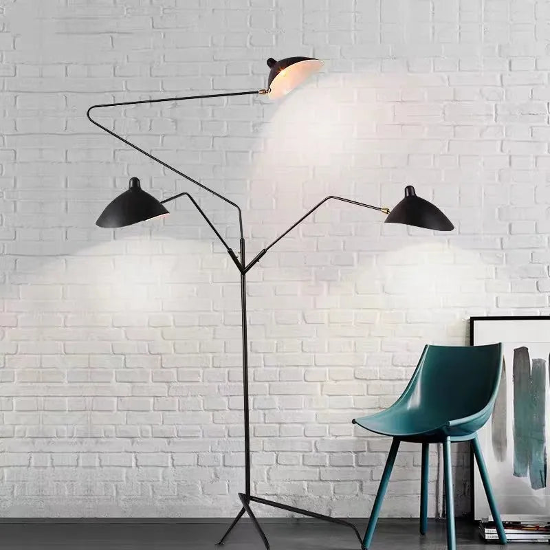 Floor Lamp - Serge Mouille 3-arm Designer Tripod LED Lamp SW-36214890 - SWEET-LIGHTS